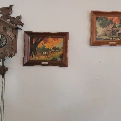 Sale Photo Thumbnail #51: Hand-carved wooden cuckoo clock.