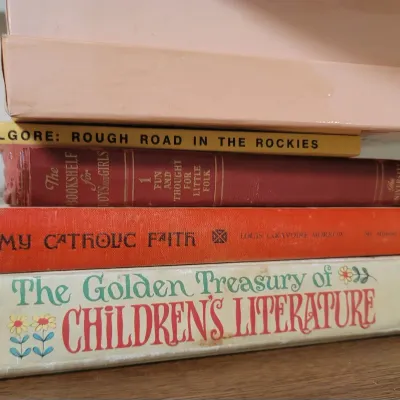Sale Photo Thumbnail #7: The Golden Treasury of Children's Literature, My Catholic Faith, and The Bookshelf for Boys and Girls.