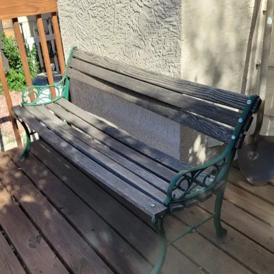 Sale Photo Thumbnail #8: Outdoor park-style garden bench.
