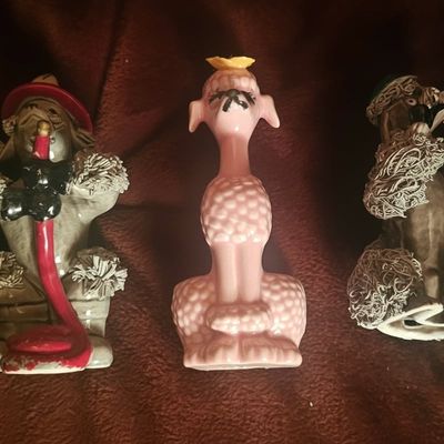 Sale Photo Thumbnail #208: Vintage Mid-Century Spaghetti Poodle Figurines