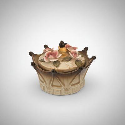 Sale Photo Thumbnail #215: Vintage Italian Capodimonte Porcelain Covered Trinket Box