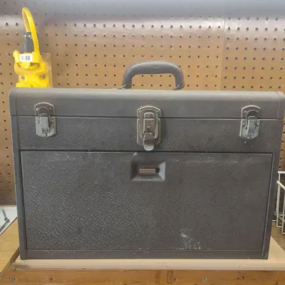 Vintage Machinist Box With Contents