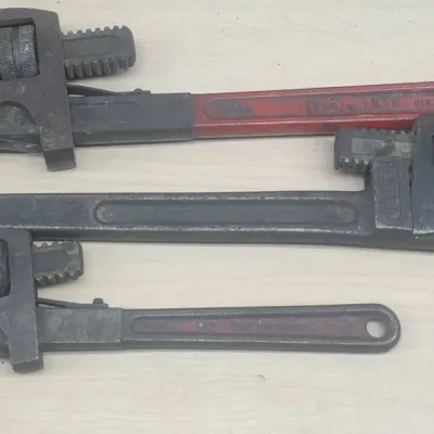 Three USA Made Pipe Wrenches