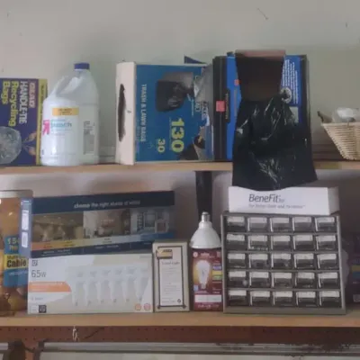 Two Shelves Of Handy Items