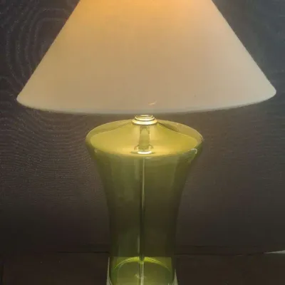 Green Glass Table Lamp