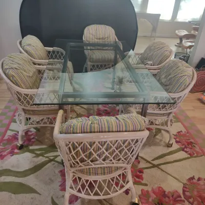 Glass Top Dining Table And Chairs