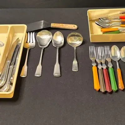 Assorted Stainless And Chrome Plated Flatware