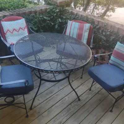 Wrought Iron Table And Chair Set