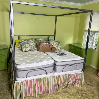 King Size Sleep Number Bed With Canopy Frame
