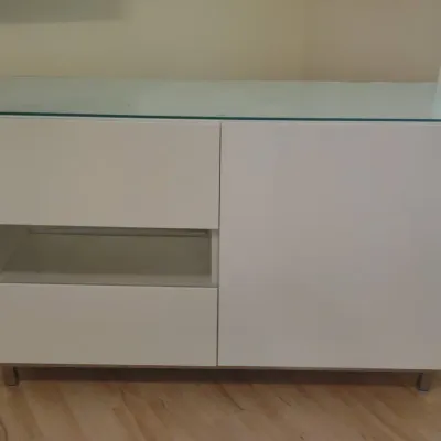 Modern White Entertainment Cabinet, Deuce