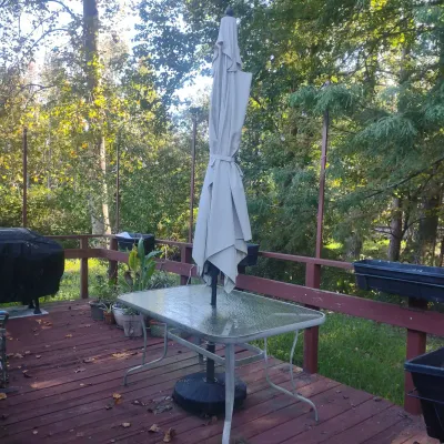 Patio Table With Umbrella And Stand