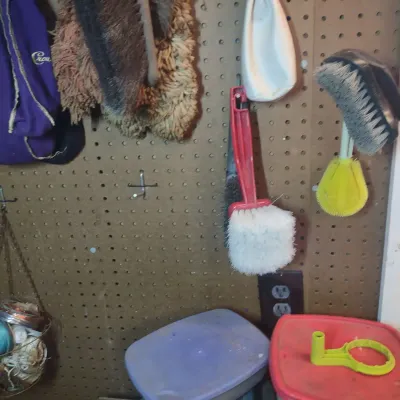 Contents Of Pegboard And Counter Left Of AC 