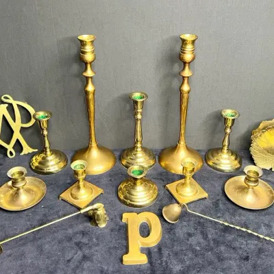 Brass Candlesticks & Decor