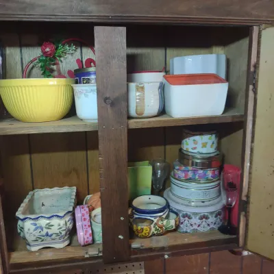 Cabinet Lot Of Colorful Pieces