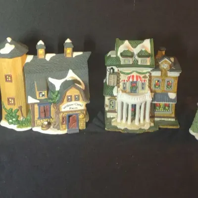 Four Buildings From Christmas Village