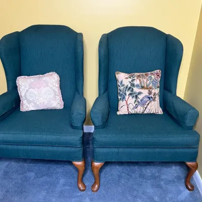 Pair Of Broyhill Wingback Chairs
