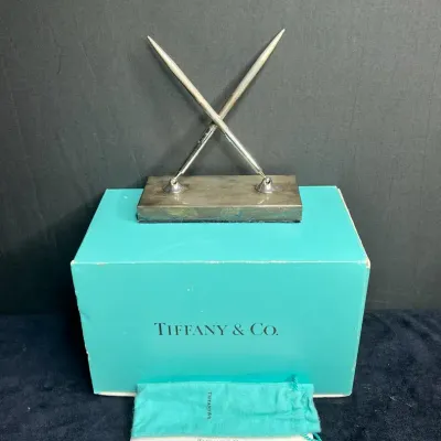 Tiffany & Co. Silver Double Pen Stand