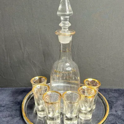 MCM Glass Decanter Set