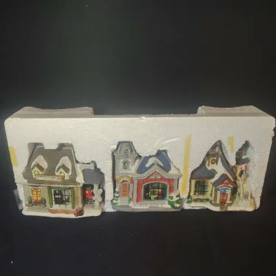Three Christmas Buildings, For Your Village!