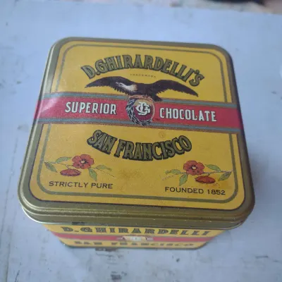 Ghirardelli's Chocolate Tin And Contents 
