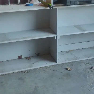 Custom Wood Garage Shelf In White