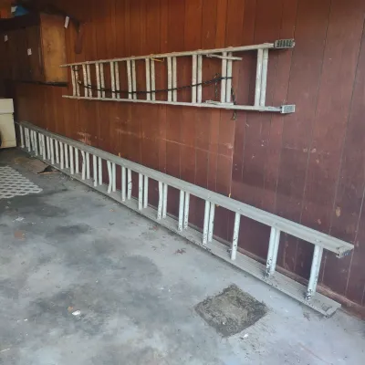 Two Aluminum Extension Ladders