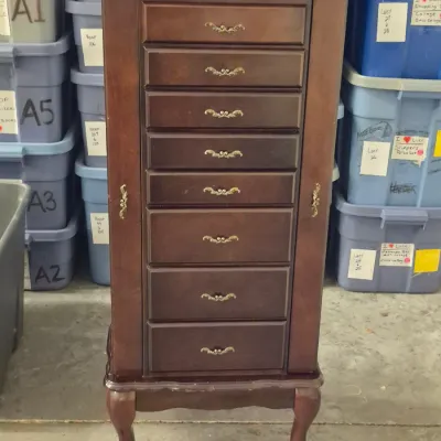 Sale Photo Thumbnail #48: Powell Dark Wood Jewelry Armoire #D 306416 - 18" x 15" x 41"