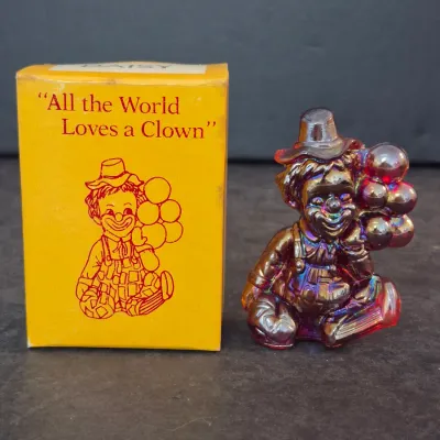 Sale Photo Thumbnail #36: 1970s Mosser Glass All The World Loves a Clown Series "Daisy" - In Original Box