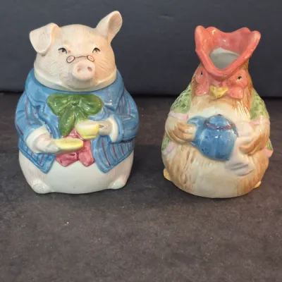 Sale Photo Thumbnail #28: Fitz & Floyd "Bacon & Eggs" Covered Sugar Bowl & Lid