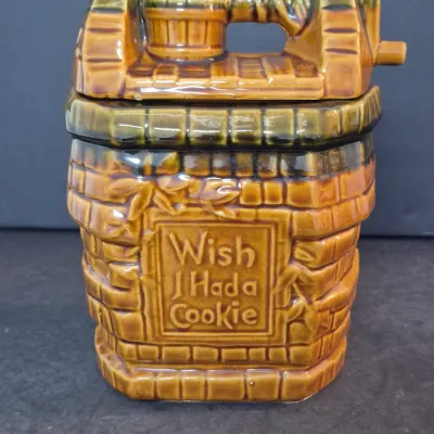Sale Photo Thumbnail #10: 1960s McCoy Pottery "Wish I Had a Cookie" Wishing Well Cookie Jar