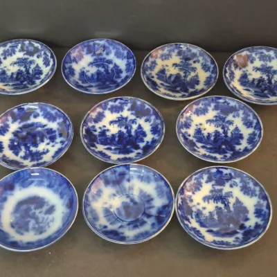 Sale Photo Thumbnail #19: 1839-48 J.& G. Alcock "Scinde Flow Blue" Set of 10 Dishes