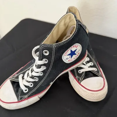 Converse Chuck Taylor All Star Lux Black Hidden Wedge Mid Sneakers 547198F Women’s 8.5
