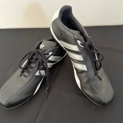 Vintage 2007 Adidas Originals Porsche Design S2 Driving Shoes Men's Sz 8 Black 012909