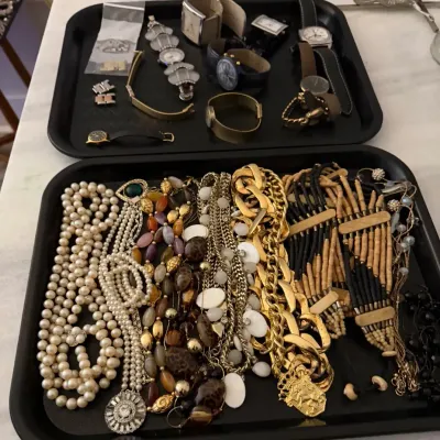 Vintage to Modern Estate Costume Jewelry & Watch Collection - Multi-Strand Pearl, Statement Chains, 