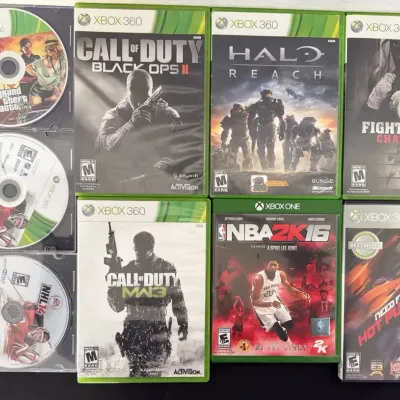 Xbox 360 & Xbox One Video Game Lot - 9 Items Total (Call of Duty, Halo, NBA 2K16, GTA V)