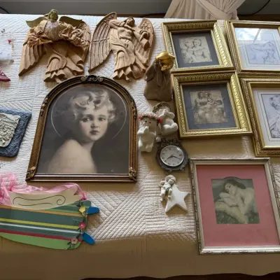 Charming Vintage & Antique Cherub & Angel Gallery Wall Collection - 14 Pieces