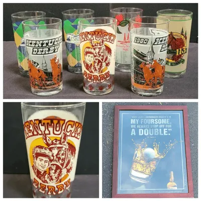 Collectible Kentucky Derby Glasses + (WH6)