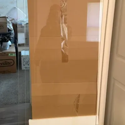 Large Frameless Glass Door Panels with Protective Packaging - Architectural Glass
