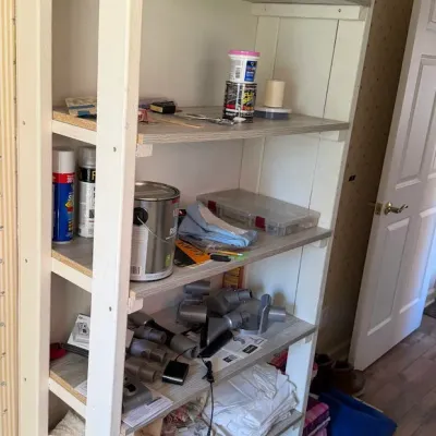 Large Assortment of Household Supplies, Paint, Linens & Miscellaneous