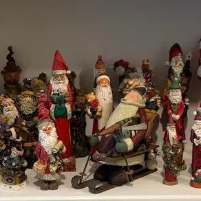 Extensive Collection of Santa Claus & Father Christmas Figurines - Folk Art & Holiday Decor
