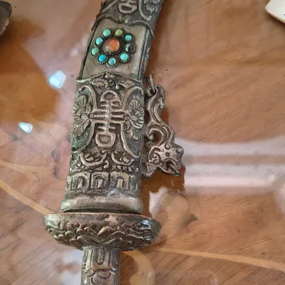Sale Photo Thumbnail #116: Middle Eastern jeweled dagger