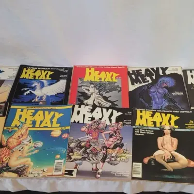 Lot of 10 Vintage Heavy Metal Magazines 1 of 3
