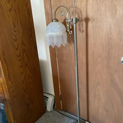 Floor Lamp With Glass Shade 