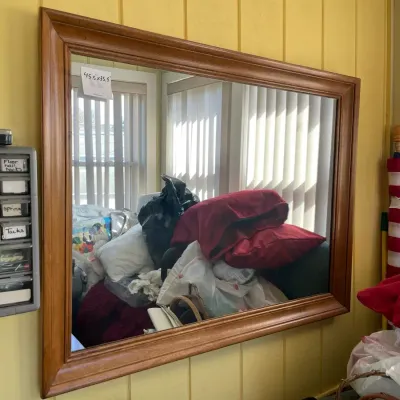 Large Wood Framed Mirror 