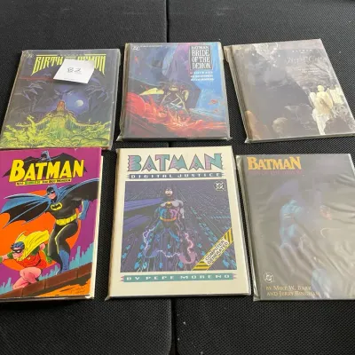 6 Batman Hardcover Comic Books