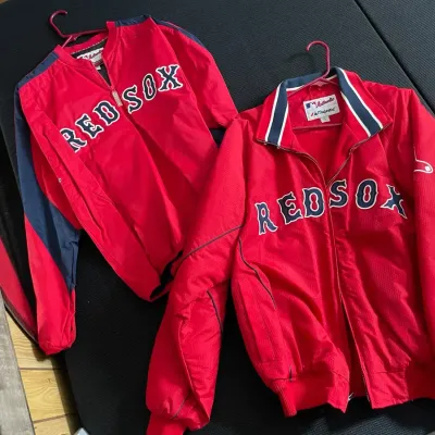 Two Red Boston Red Sox Jackets