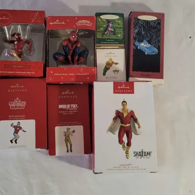 Lot of Hallmark SuperHero Christmas Ornaments