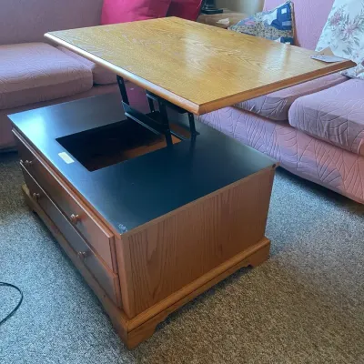 Coffee Table With Adjustable Top