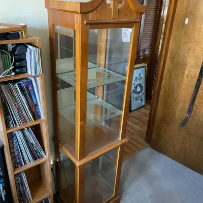 Display Case In Medium Toned Wood