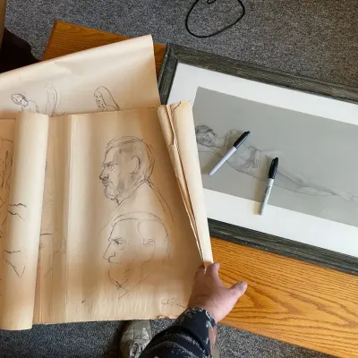 Lot Of Vintage Artist Sketches 